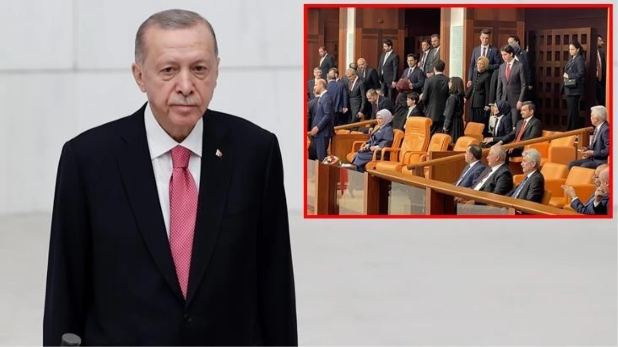 Aile üyeleri Cumhurbaşkanı Erdoğan'ın yeminini locadan izledi! Karede 2 eksik vardı