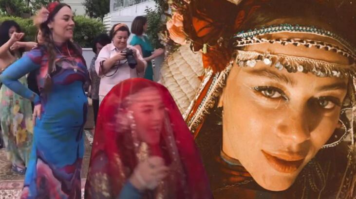 Anne olmak için gün sayan Demet Evgar karnı burnunda göbek attı!