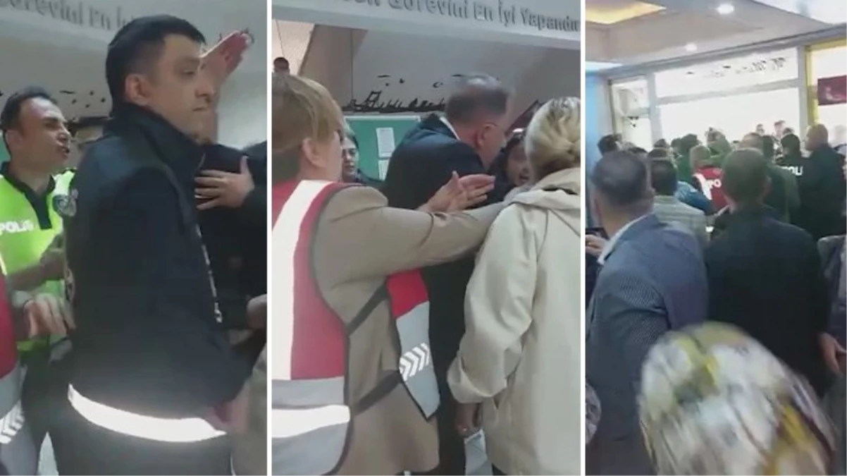 Beylikdüzü'nde CHP'li ve AK Partili okul görevlileri arasında rozet kavgası