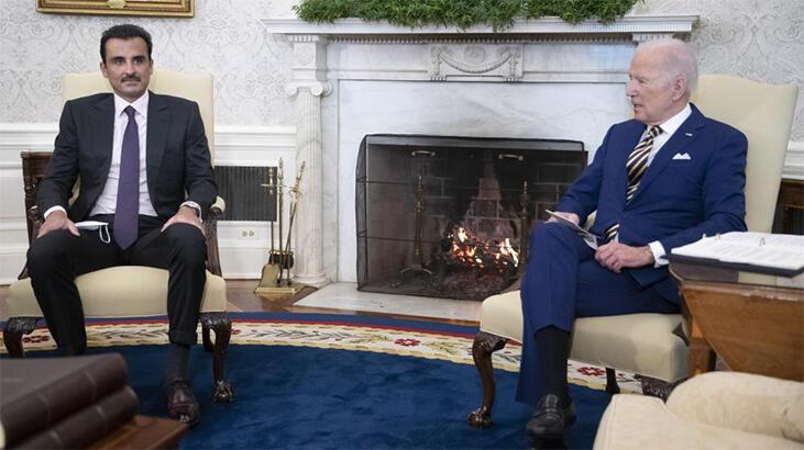 Biden, Beyaz Saray’da Katar Emiri Al Sani ile bir araya geldi
