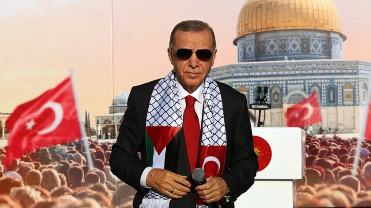 Büyük Filistin Mitingi'nde Cumhurbaşkanı Erdoğan'dan İsrail'e gözdağı: Bir gece ansızın gelebiliriz