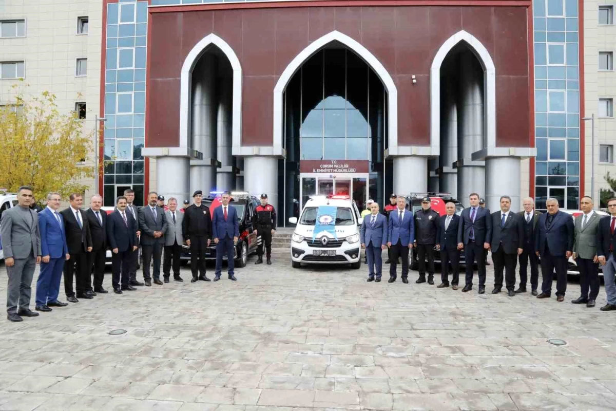 Çorum İl Emniyet Müdürlüğüne 7 yeni hizmet aracı kazandırıldı