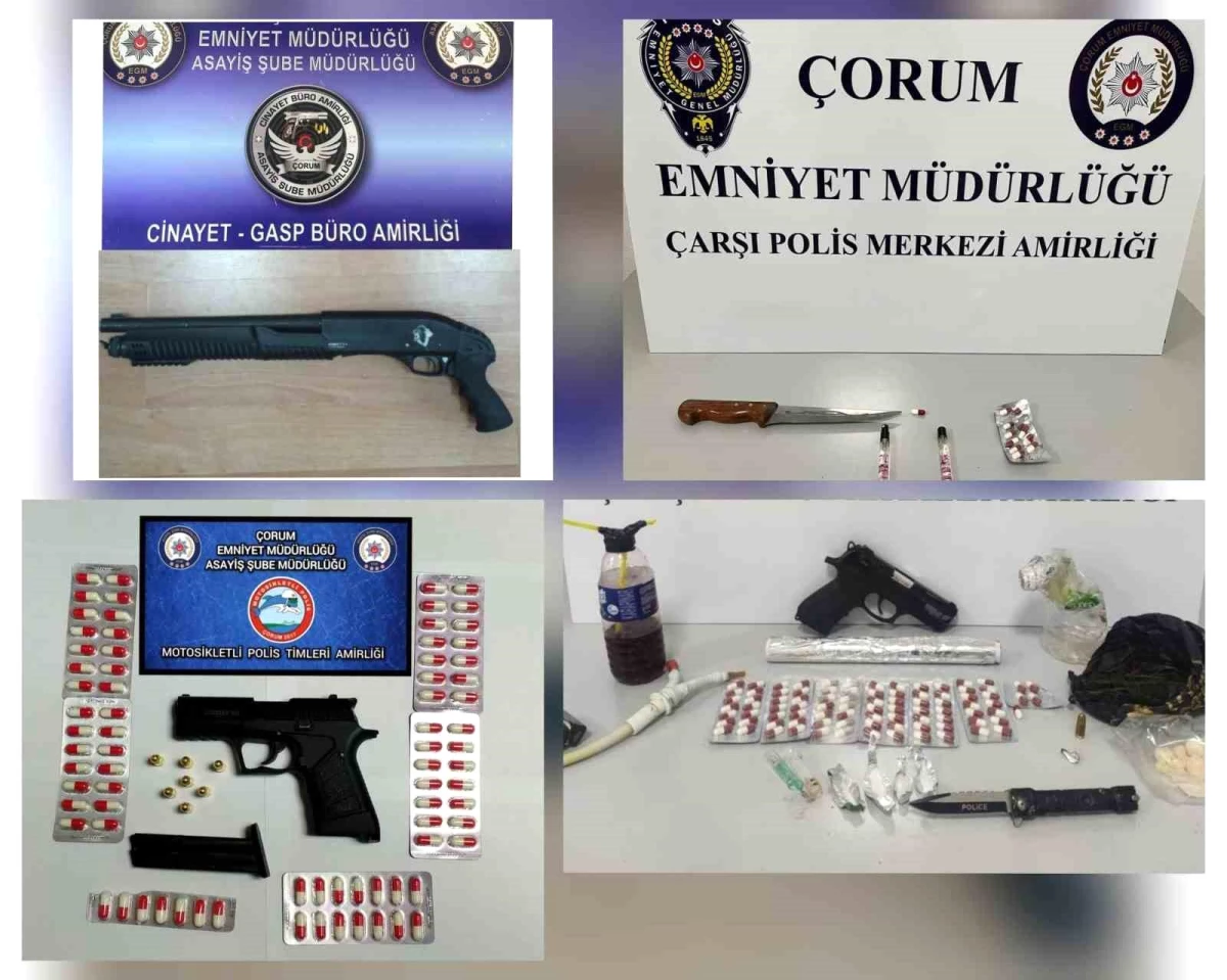 Çorum polisi şok denetim gerçekleştirdi