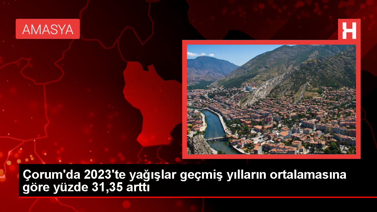 Çorum'da 2023'ün ilk 6 ayında yağışlar yüzde 31,35 arttı