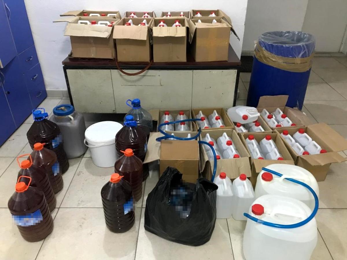 Çorum'da 555 litre kaçak alkol ele geçirildi