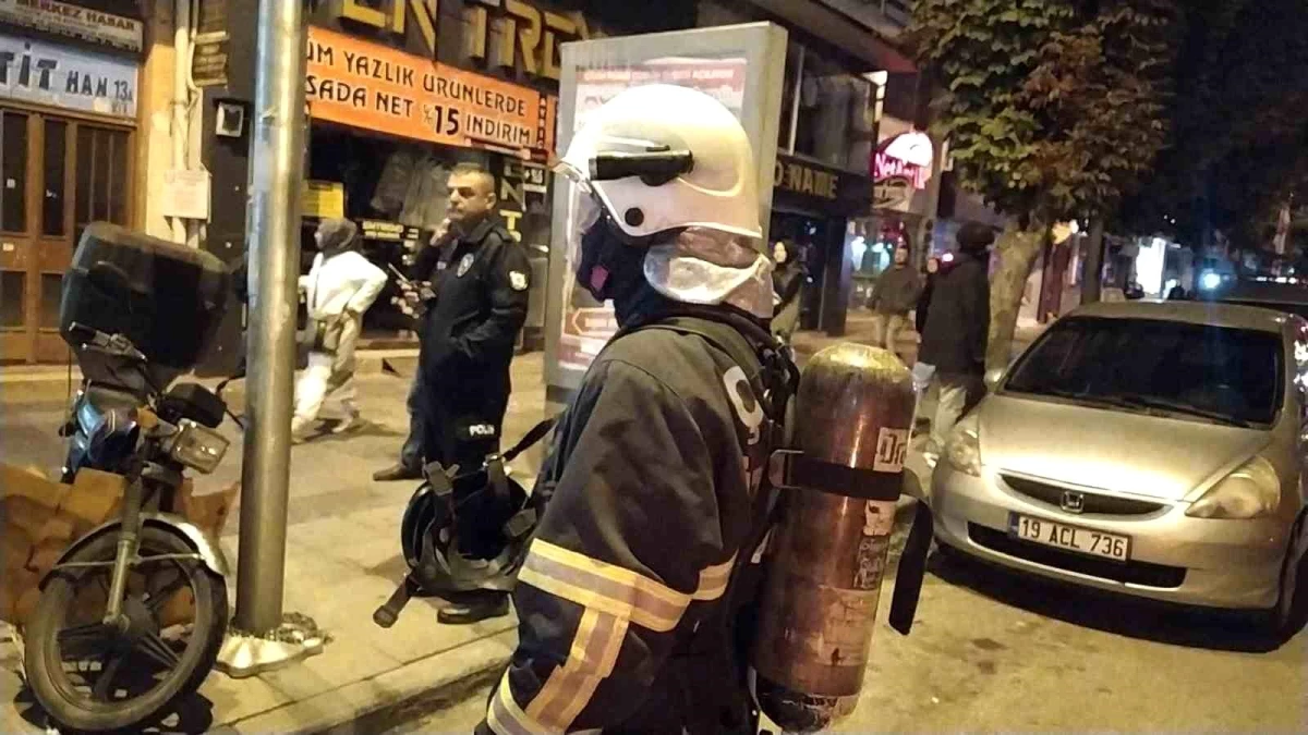 Çorum'da bir işletmenin bacasında çıkan yangın itfaiye ekipleri tarafından söndürüldü
