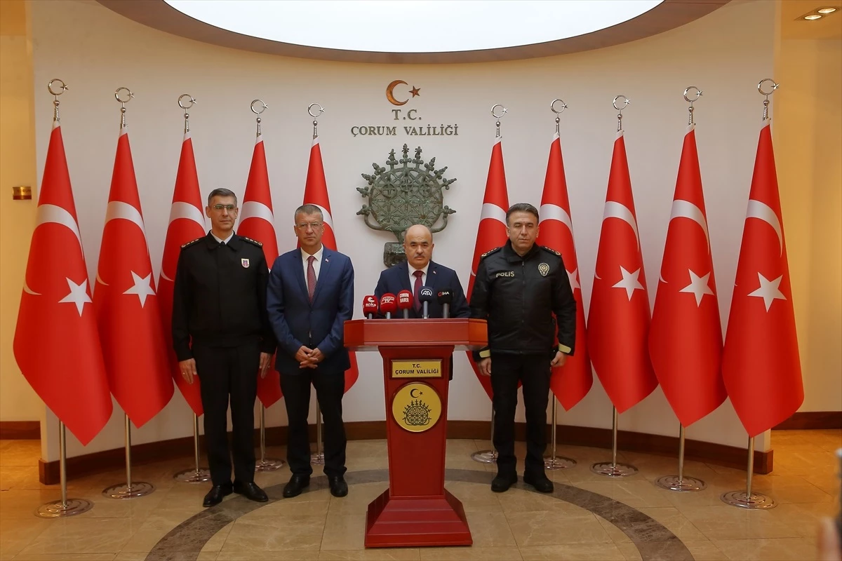 Çorum'da Emniyet ve Jandarma Çalışmalarıyla Asayiş Konusunda Güzel Sonuçlar Elde Edildi