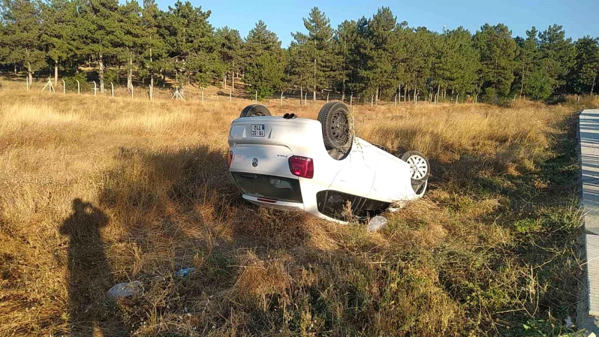 Çorum'da Otomobil Takla Attı