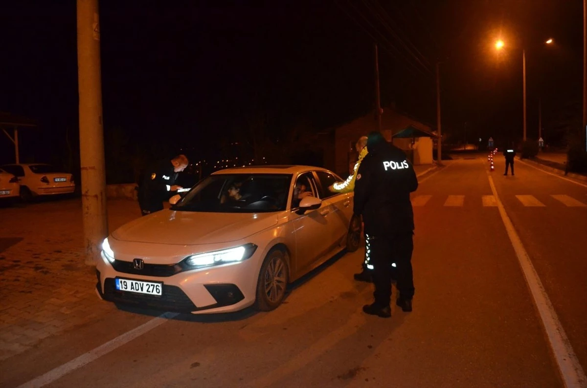Çorum'da Polis Ekipleri Alkollü Araç Kullanımını Engelledi