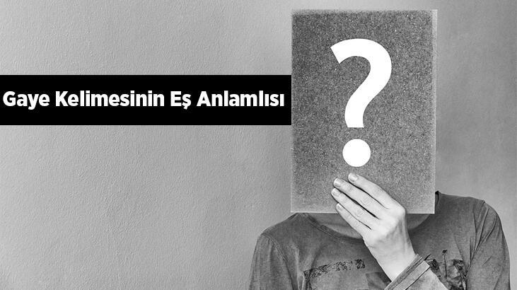 Gaye Kelimesinin Eş Anlamlısı Nedir? Gayenin Eş Anlamlısı Olan Sözcükler