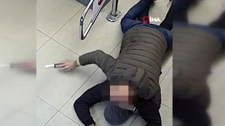 İzinli polis marketteki soygunu önledi