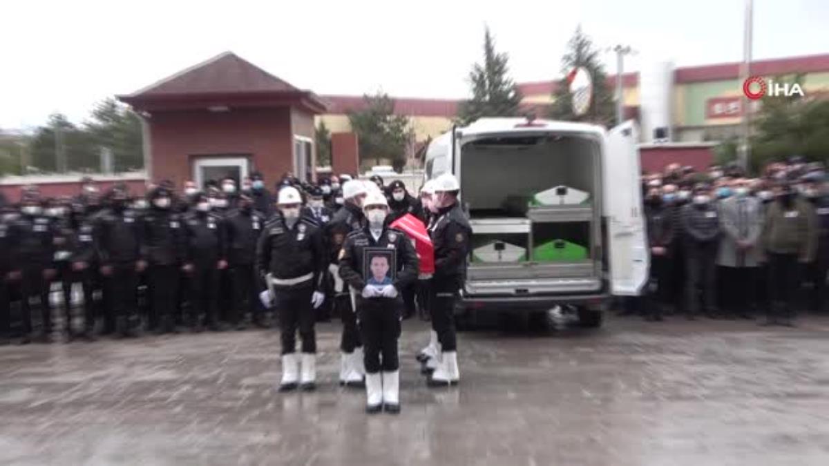 Kalbine yenik düşen polis memurunun naaşı törenle memleketine uğurlandı