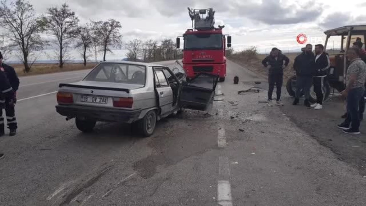 Otomobil ile traktör çarpıştı: 1 ölü, 1 yaralı